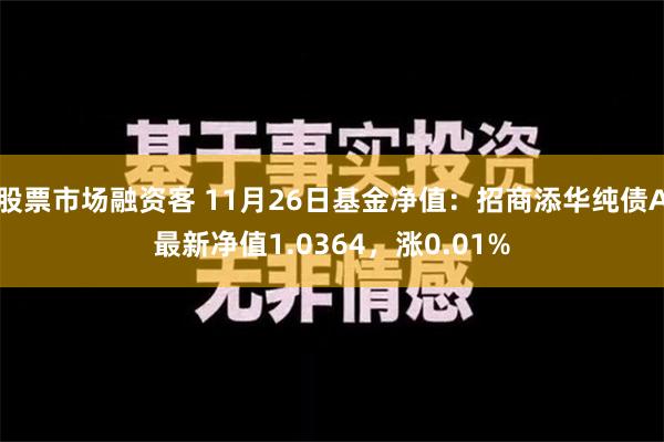 股票市场融资客 11月26日基金净值：招商添华纯债A最新净值1.0364，涨0.